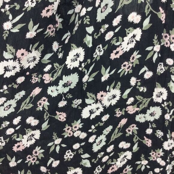 Angie Womens V-Neck Lace Spaghetti Strap Floral Midi Dress Black Size Small - Picture 3 of 9